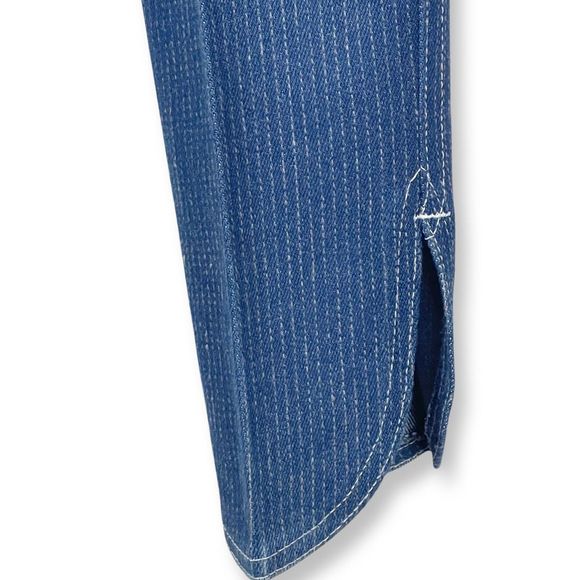 Vintage 1980s Super Skinny Striped H.I.S For Chic Jeans With Tapered Open Ankle - Picture 6 of 6